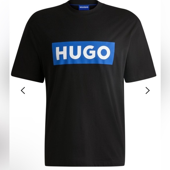 Hugo Boss COTTON JERSEY T-SHIRT WITH MIXED-PRINT LOGO Men's Size M - Picture 3 of 6